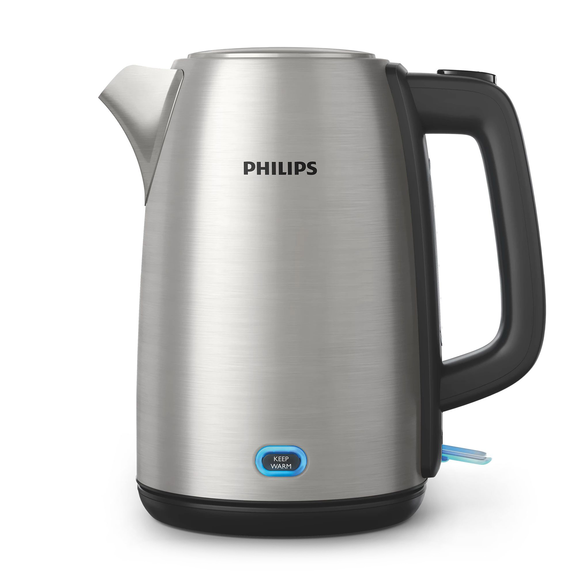 Електрочайник PHILIPS Viva Collection з LED підсвіткою, сріблясто-чорний, 1.7 л (HD9353/90)